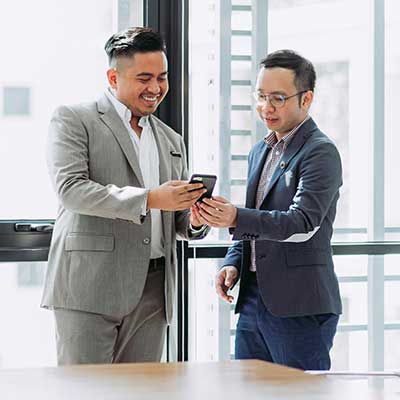 IT professional attending a job interview at QuikJob